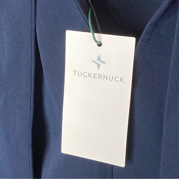 Tuckernuck Faye Bow Blouse Top-Navy-Women’s XXS & XL-Preppy-Feminine-Modest-NEW - Picture 8 of 16